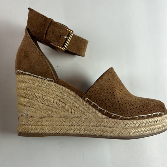 ALTAR’D STATE brown suede buckle espadrille wedge - Picture 4 of 8